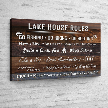 Lake House Rules Sign II