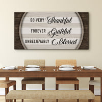 Thankful Grateful Blessed Sign IV