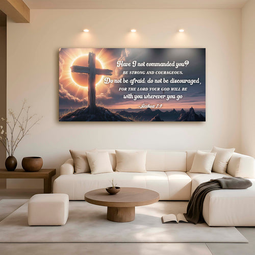 Joshua 1:9 - God Is With You Wherever You Go Faith Sign II