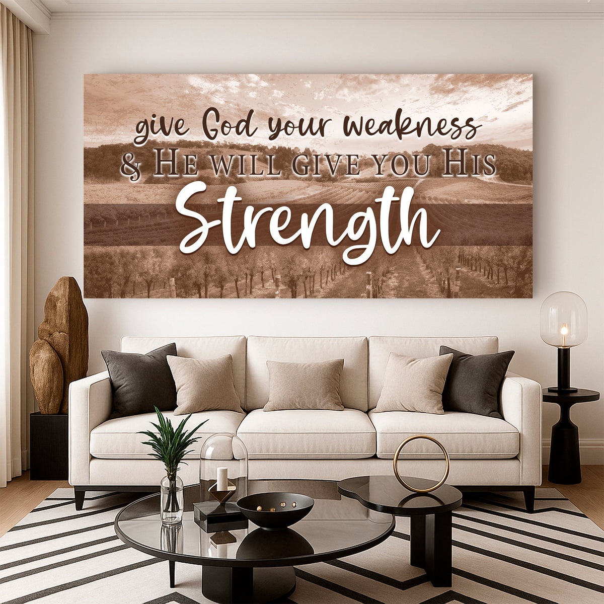 Give God your Weakness Faith Wall Sign
