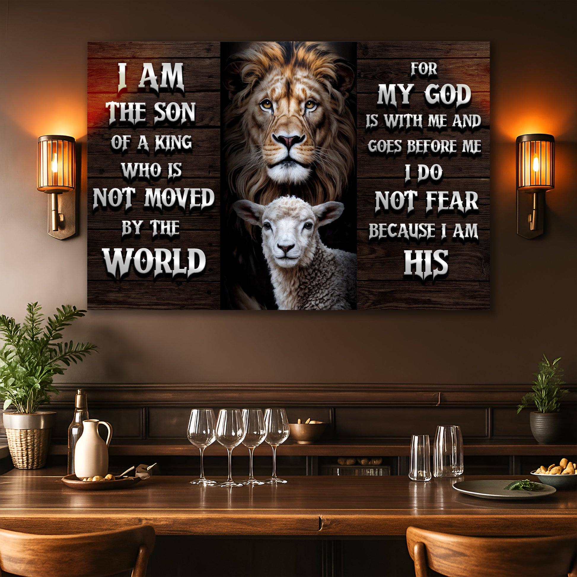 Lion and the Lamb Wall Sign