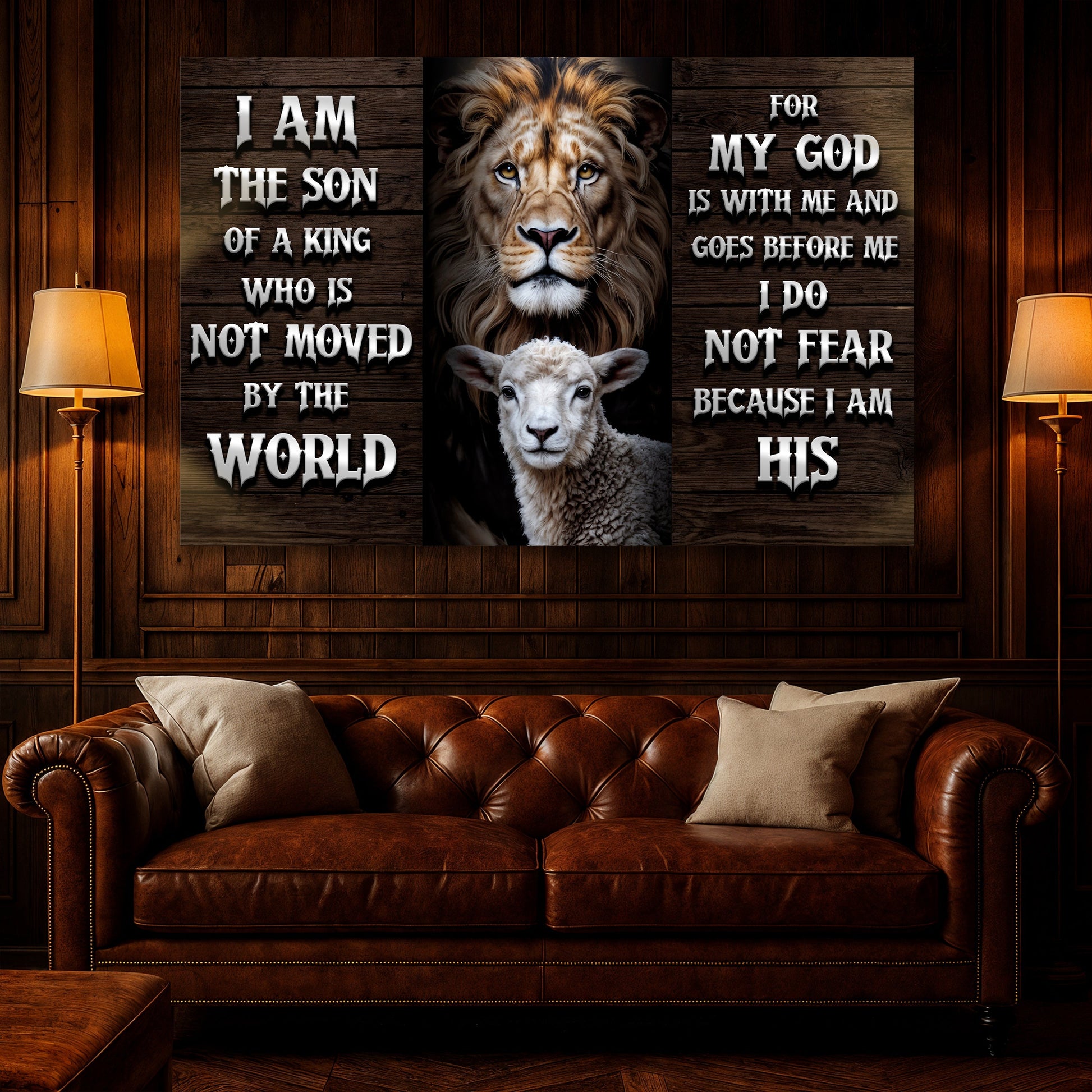 Lion and the Lamb Wall Sign