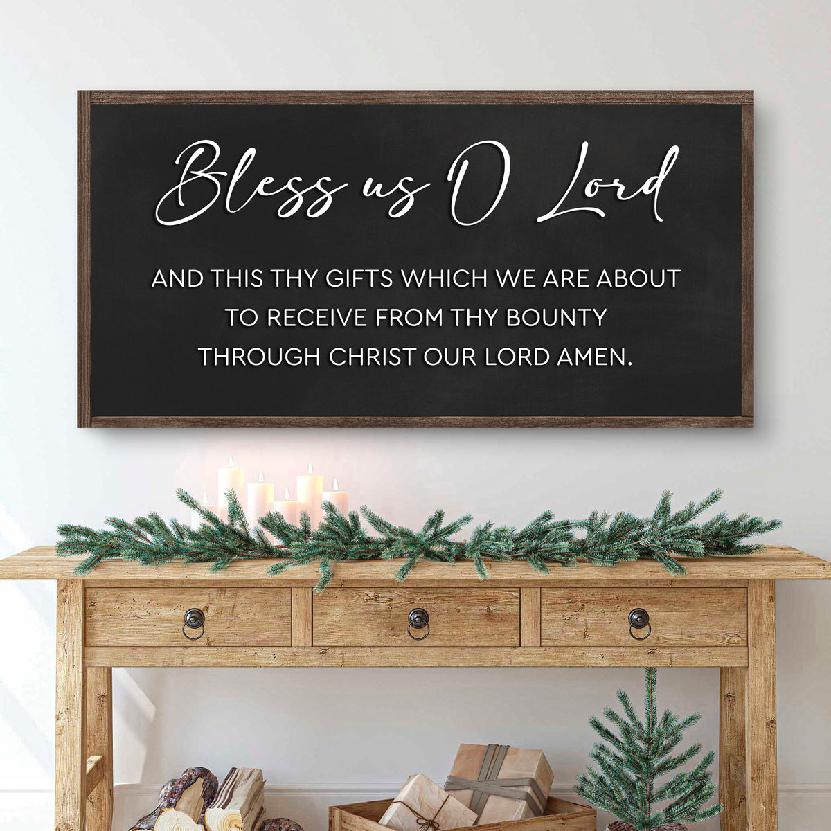 Rustic Wooden Blessing Wall Sign