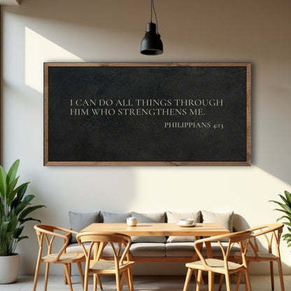 Philippians 4:13 - I Can Do All Things Through Christ Faith Sign III
