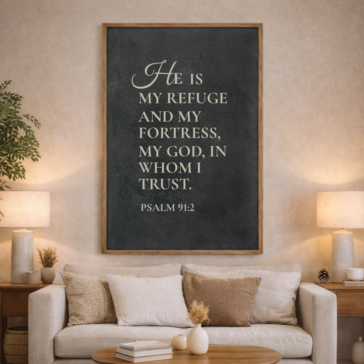 Psalm 91 - He Is My Refuge Faith Sign III