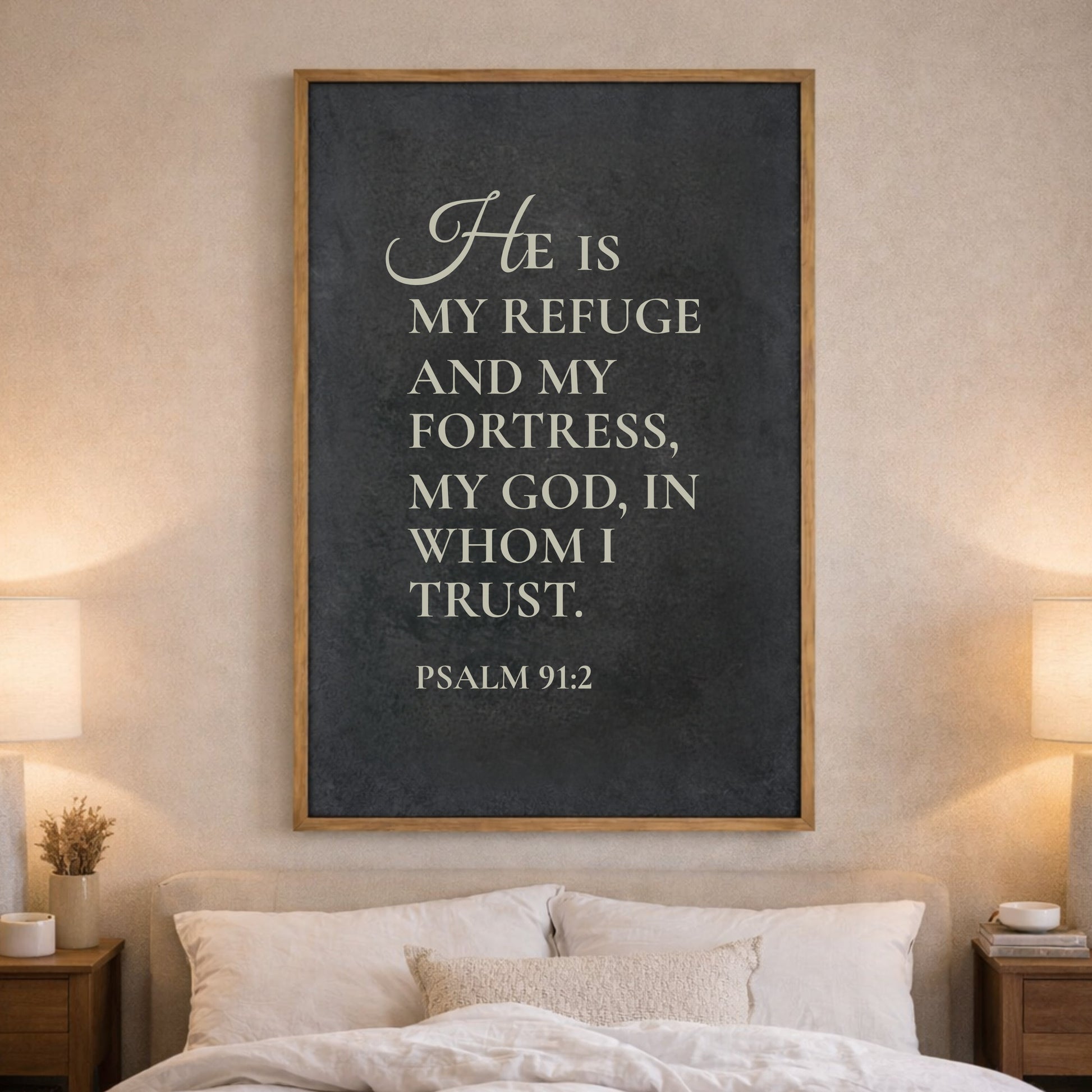 Psalm 91 - He Is My Refuge Faith Sign III