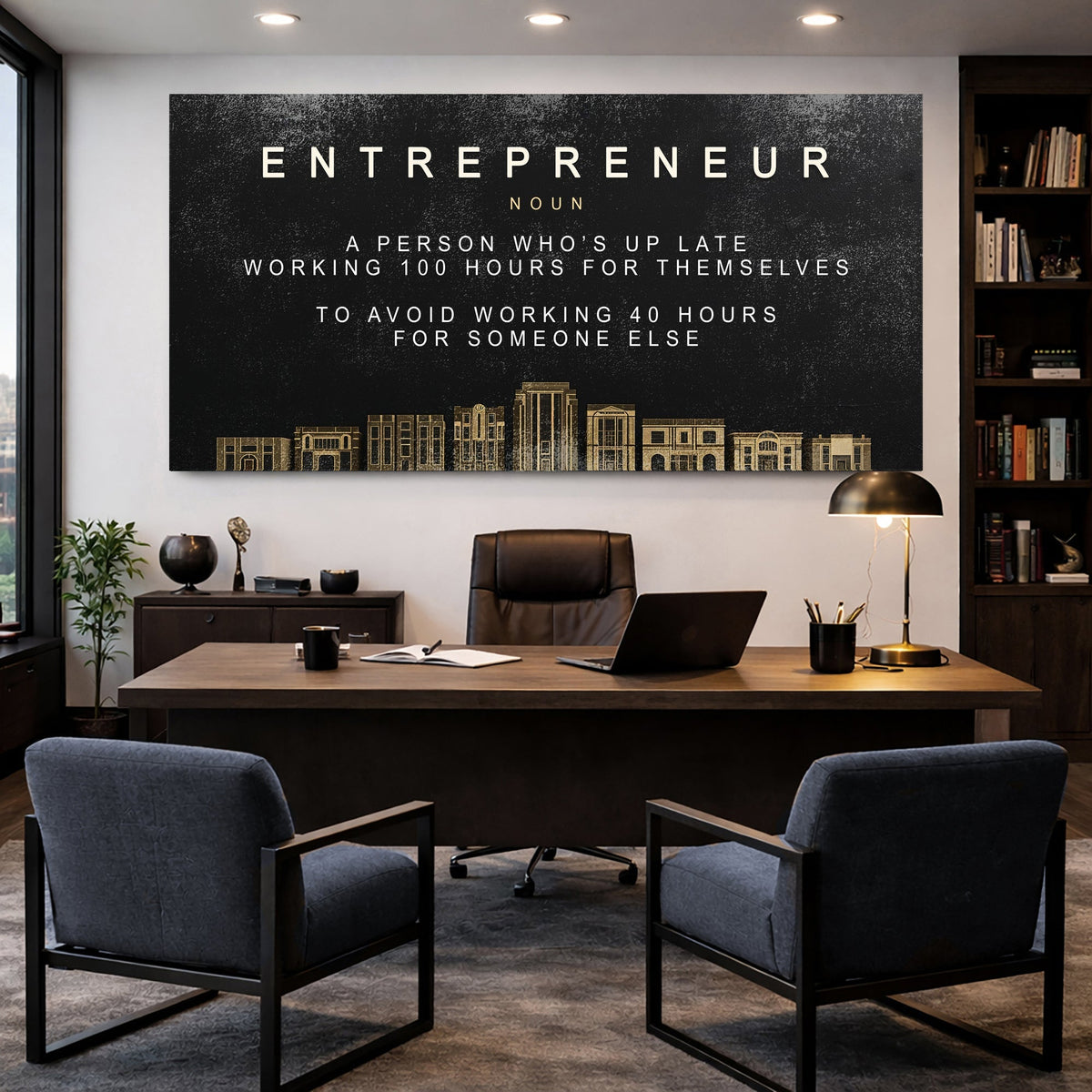 Entrepreneur Meaning Wall Sign