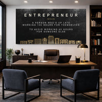 Entrepreneur Meaning Wall Sign