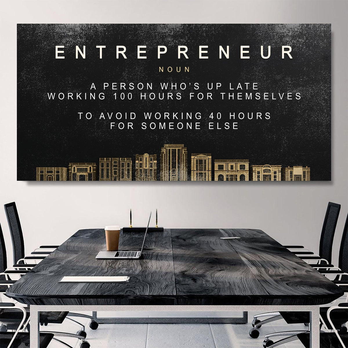 Entrepreneur Meaning Wall Sign