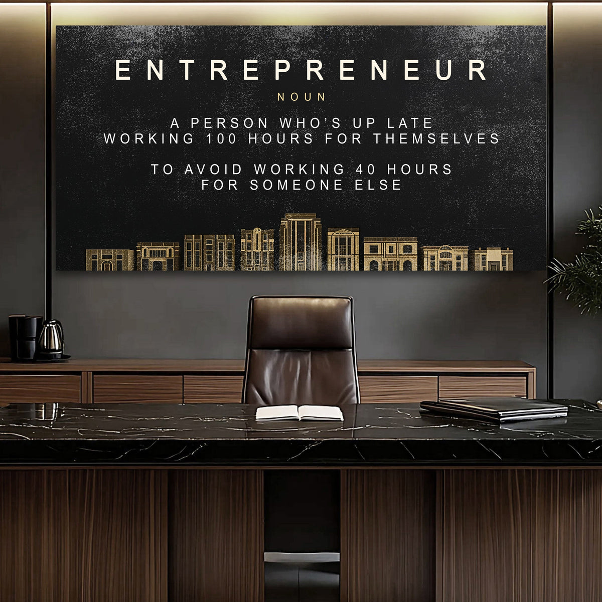 Entrepreneur Meaning Wall Sign