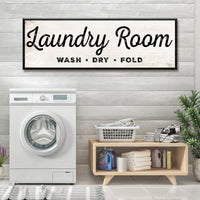 Laundry Room Wash Dry Fold Sign