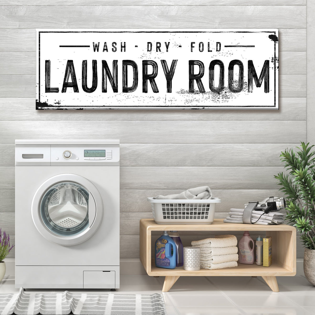 Laundry Room Wash Dry Fold Sign