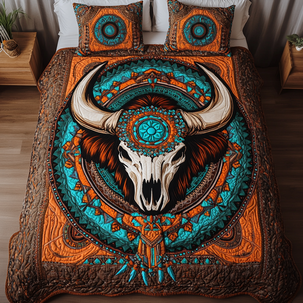 Native Strength 3-Piece Quilted Bedding Set - Single (59" x 70")