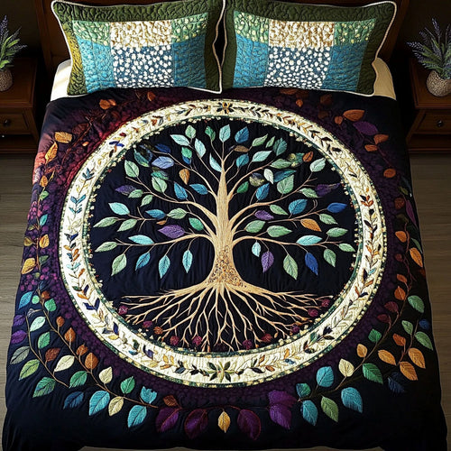 Nature Embrace 3-Piece Quilted Bedding Set - Single (59" x 70")