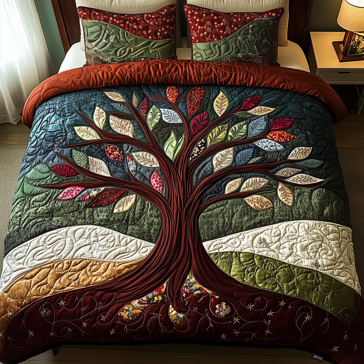 Nature Embrace 3-Piece Quilted Bedding Set - Single (59" x 70")