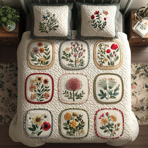 Nature Touch 3-Piece Quited Bedding Set - Single (59" x 70")