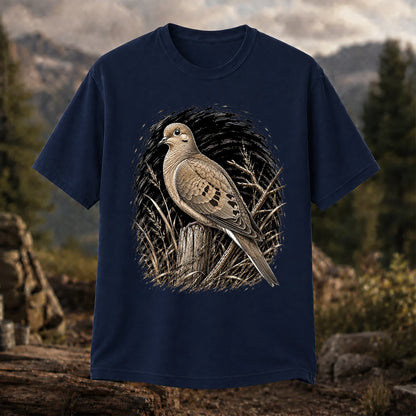 Mourning Dove T-Shirt, Vintage Birdwatcher Nature Tee