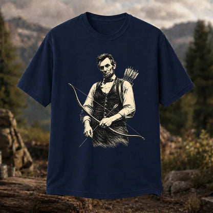 Abraham Lincoln Archer T-Shirt, Vintage Bow Hunting Tee