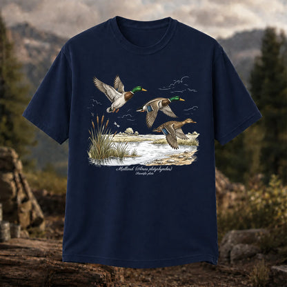 Mallard Anas Platyrhynchos T-Shirt, Vintage Duck Plate