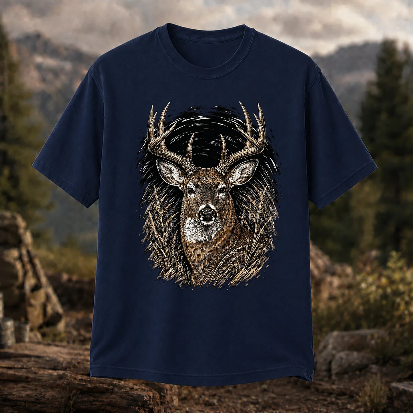 Whitetail Buck T-Shirt, Vintage Deer Hunting Tee