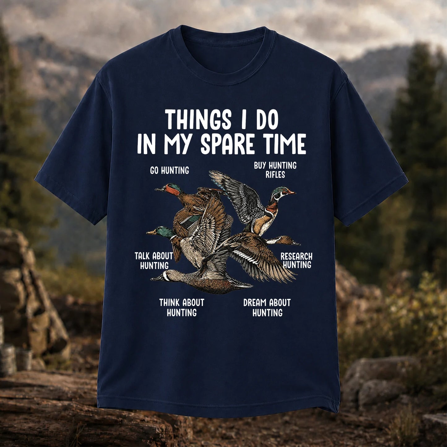 Things I Do in My Spare Time T-Shirt, Duck Hunting Tee
