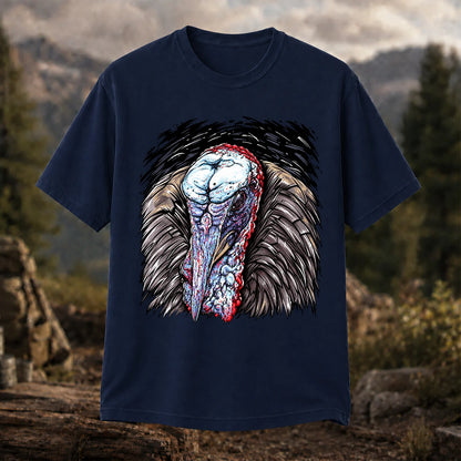 Turkey Portrait T-Shirt, Detailed Turkey Hunting Tee
