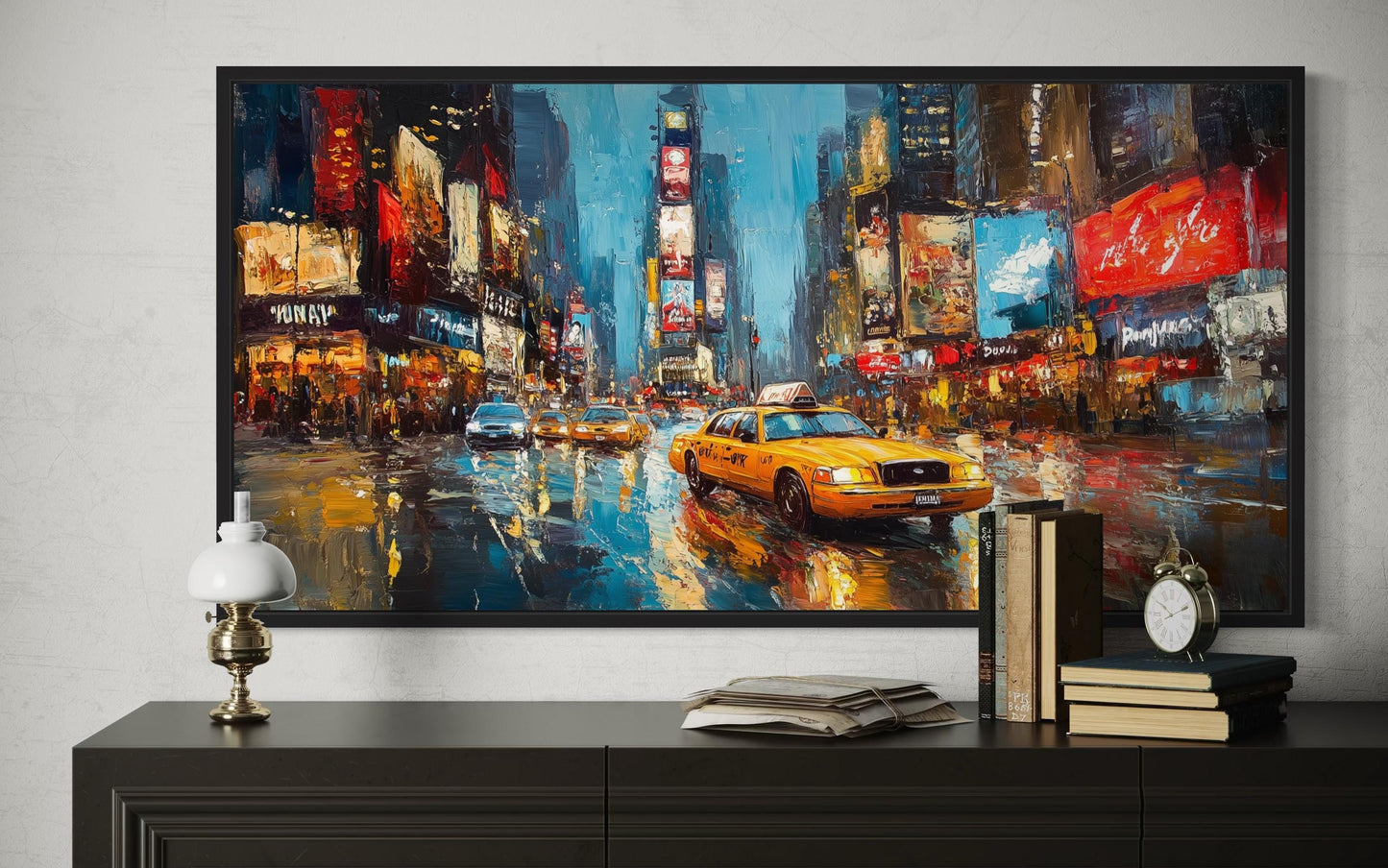 New York City Times Square Framed Canvas Wall Art
