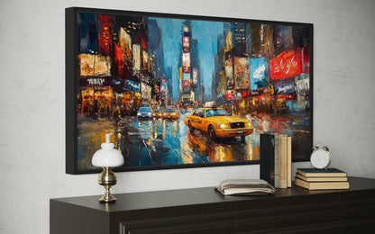 New York City Times Square Framed Canvas Wall Art