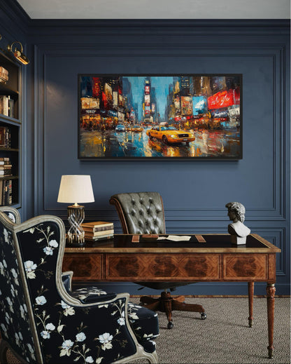 New York City Times Square Framed Canvas Wall Art