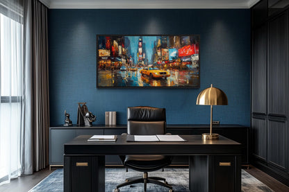 New York City Times Square Framed Canvas Wall Art