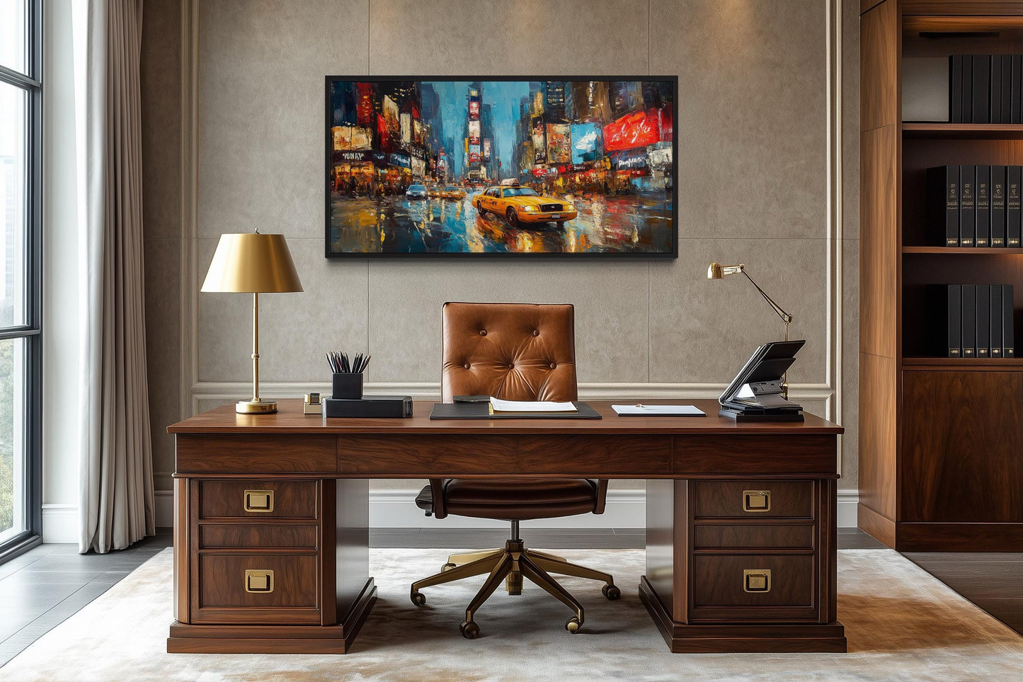 New York City Times Square Framed Canvas Wall Art