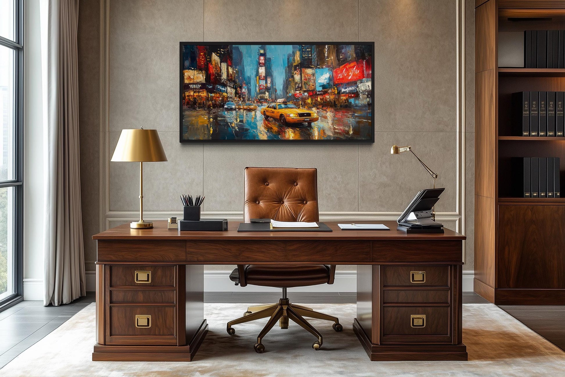 New York City Times Square Framed Canvas Wall Art