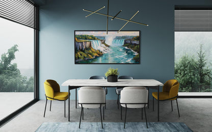 Niagara Falls Impressionist Style Landscape Canvas Wall Art