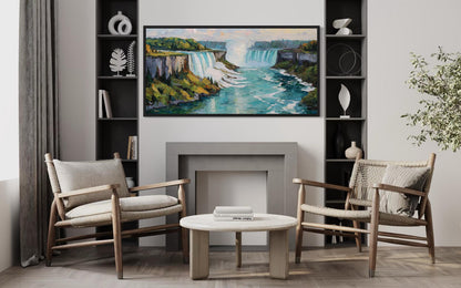 Niagara Falls Impressionist Style Landscape Canvas Wall Art