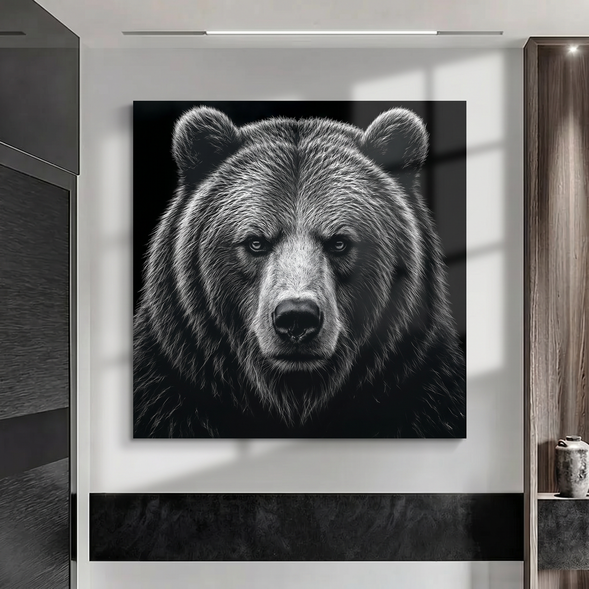Noir Bear - 40"x40" - canvas