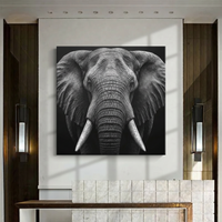 Noir Elephant - canvas