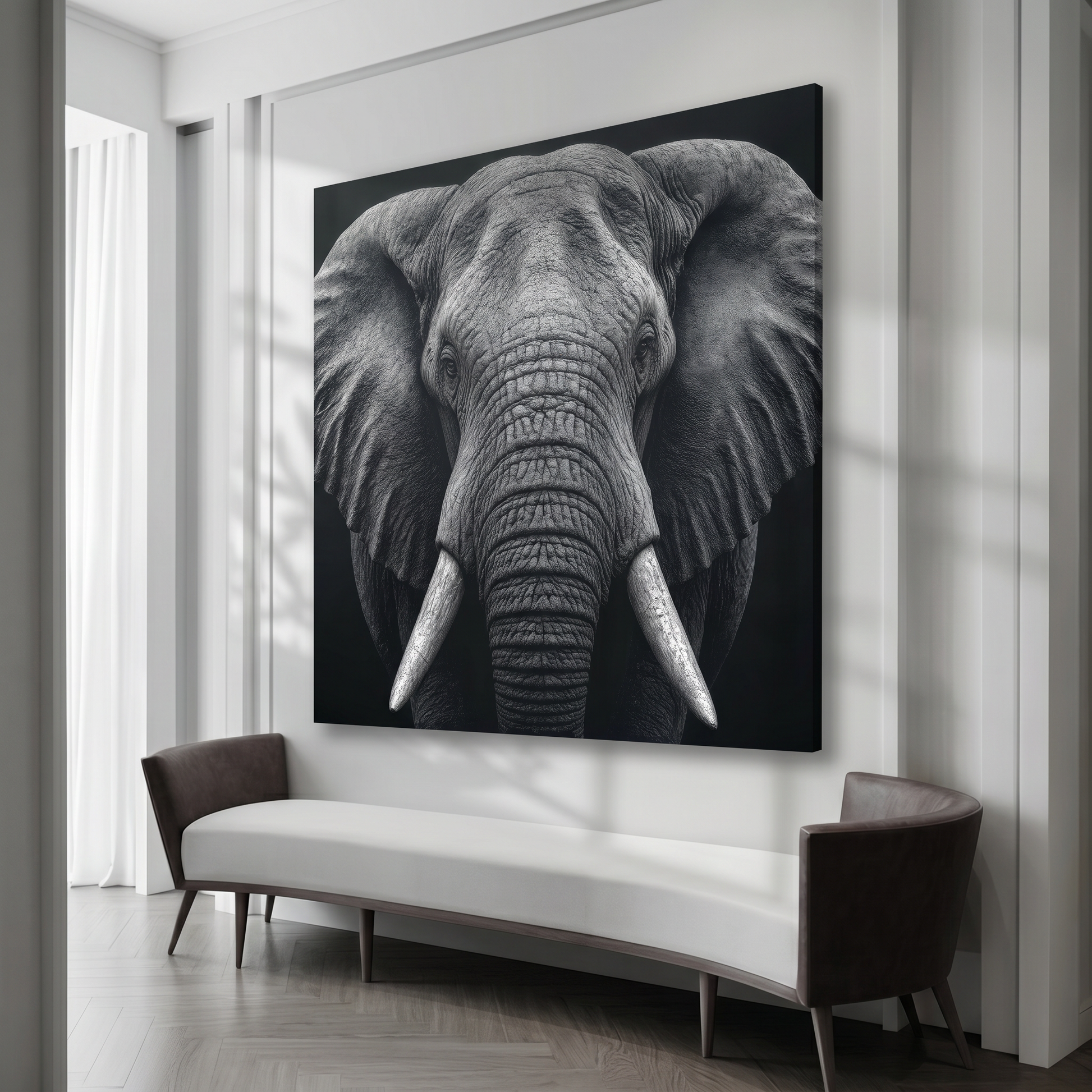 Noir Elephant - canvas