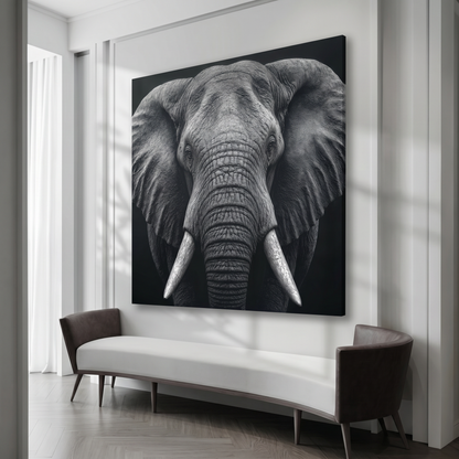 Noir Elephant - canvas