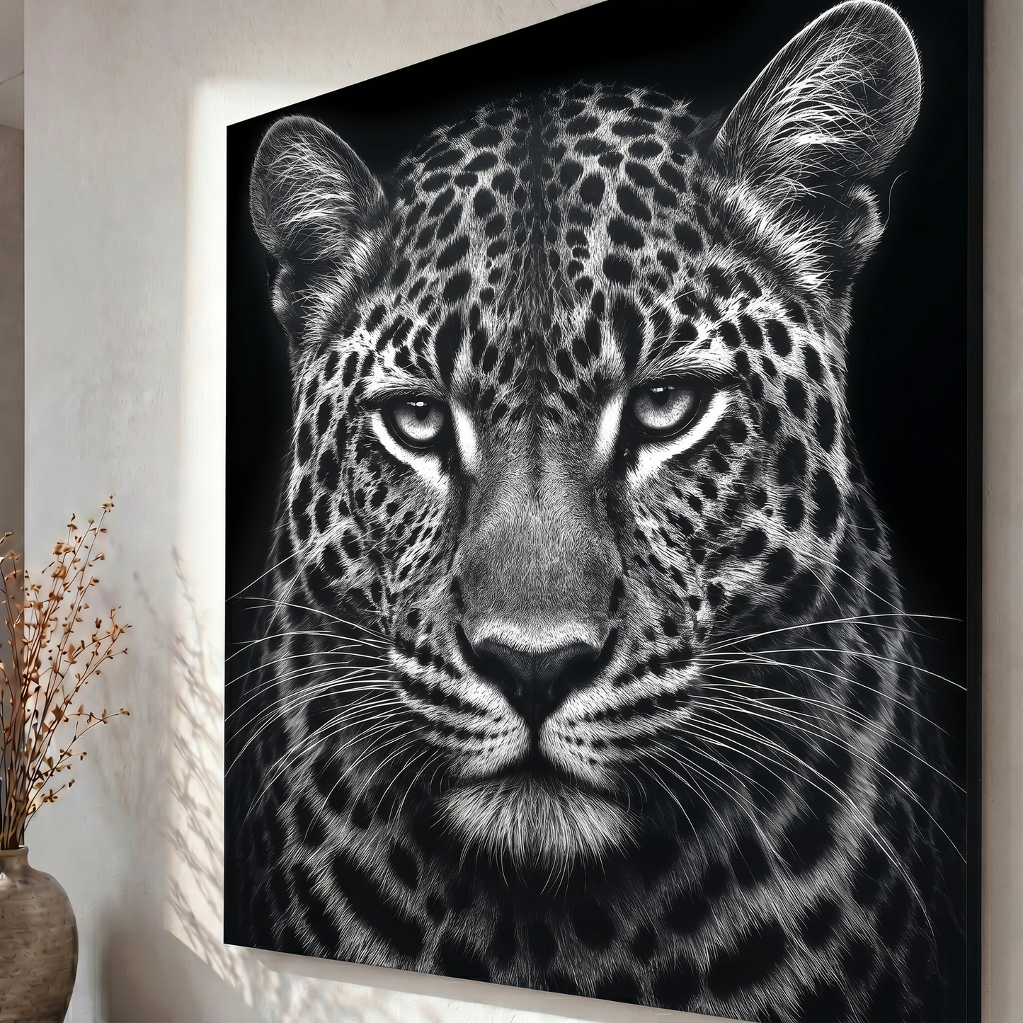 Noir Leopard - canvas