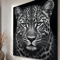 Noir Leopard - canvas