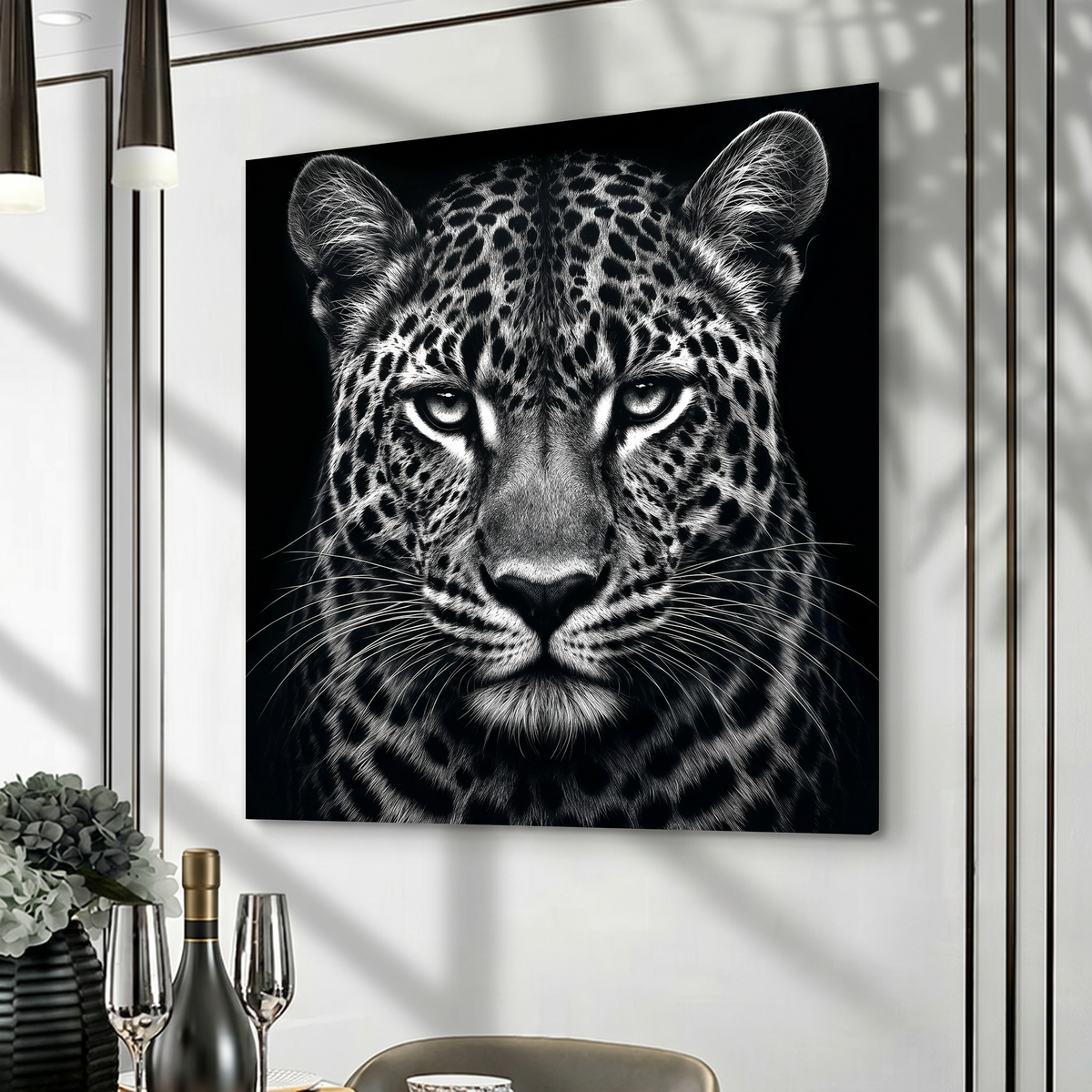 Noir Leopard - canvas