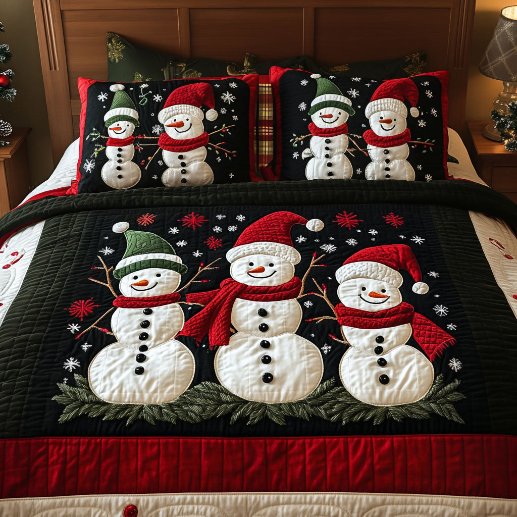 Single (59'' x 70'') /North Pole Delivery 3-Piece Quilted Bedding Set