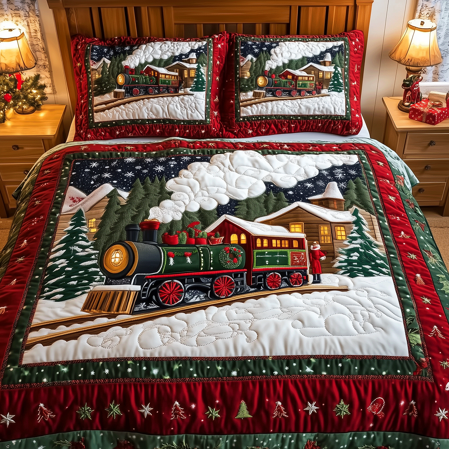 North Pole Journey 3-Piece Quilted Bedding Set - Single (59" x 70")