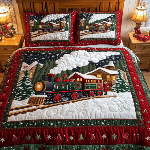 North Pole Journey 3-Piece Quilted Bedding Set - Single (59" x 70")