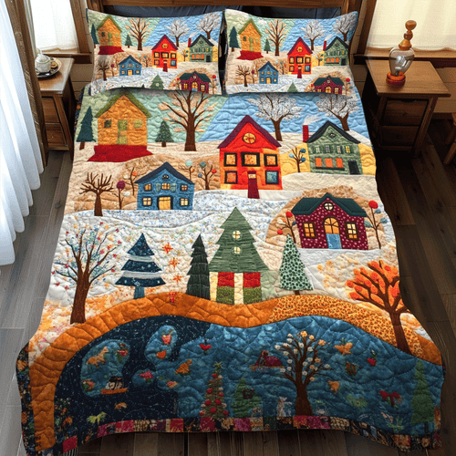 North Pole Nights 3-Piece Quilted Bedding Set - Single (59" x 70")