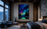 Northern Lights Stunning Aurora Borealis Framed Canvas Wall Art
