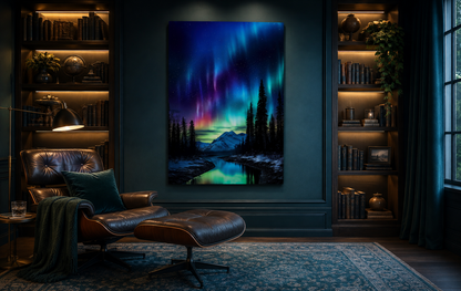 Northern Lights Stunning Aurora Borealis Framed Canvas Wall Art