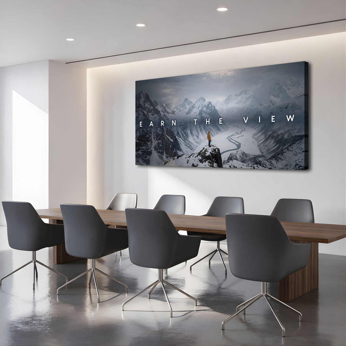 Earn The View Motivational Wall Sign
