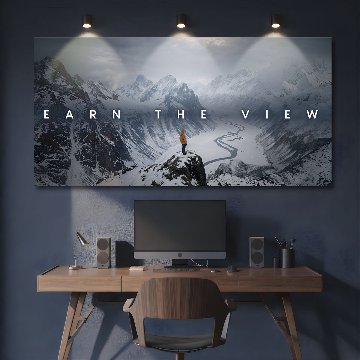 Earn The View Motivational Wall Sign