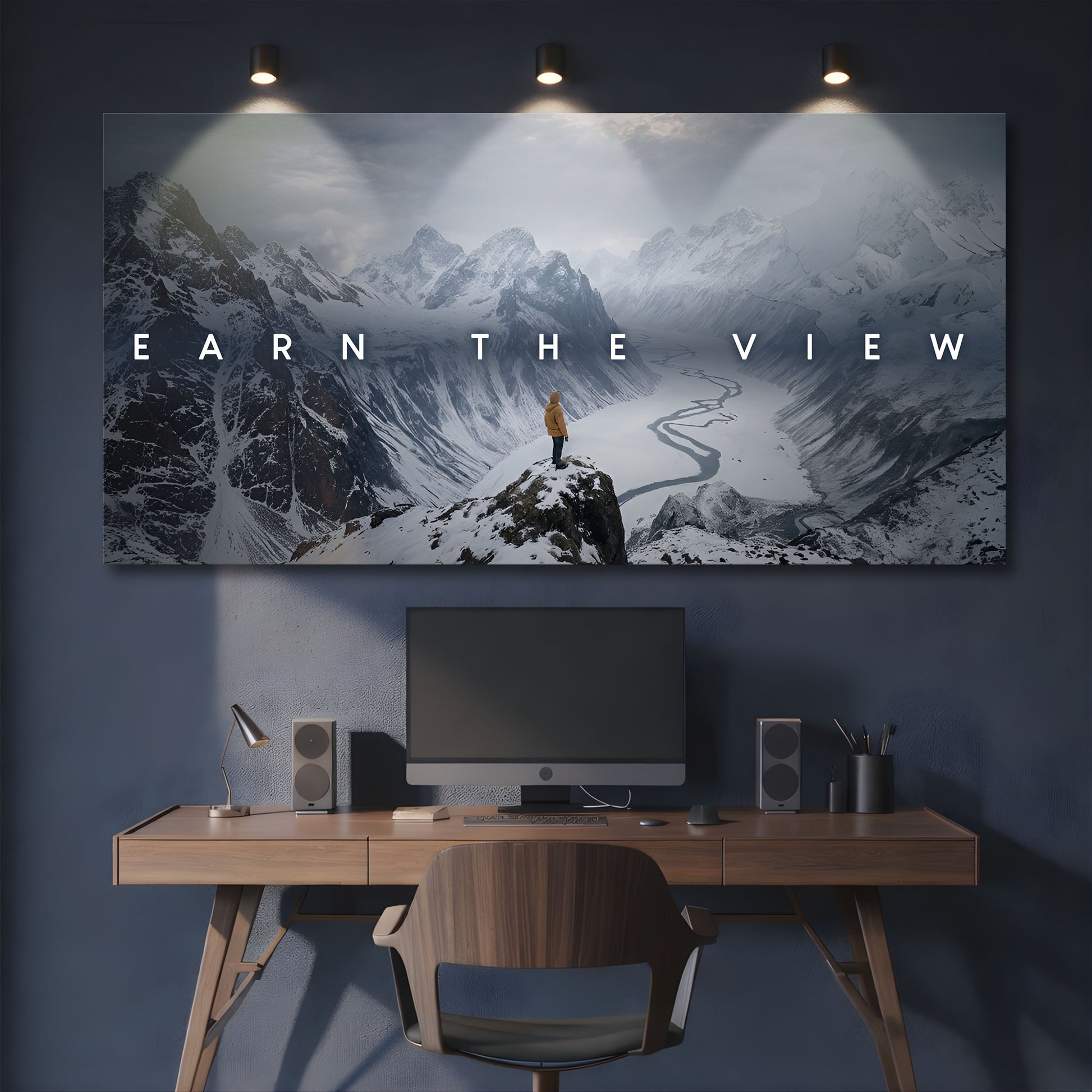 Earn The View Motivational Wall Sign